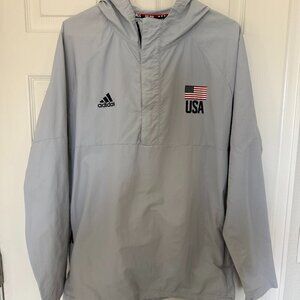 Adidas USA Volleyball Half Zip Windbreaker Size L